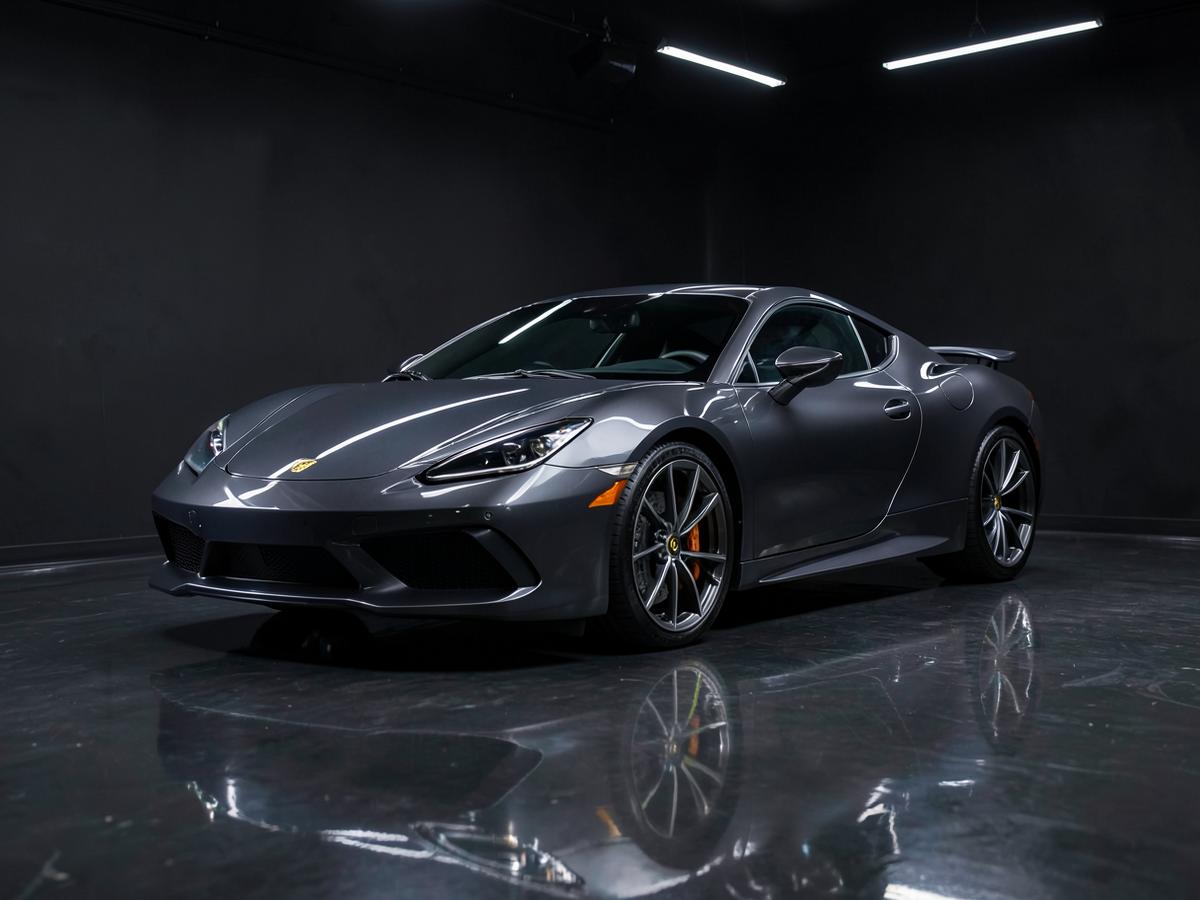 Sports car finished in a fresh colour-change vinyl wrap